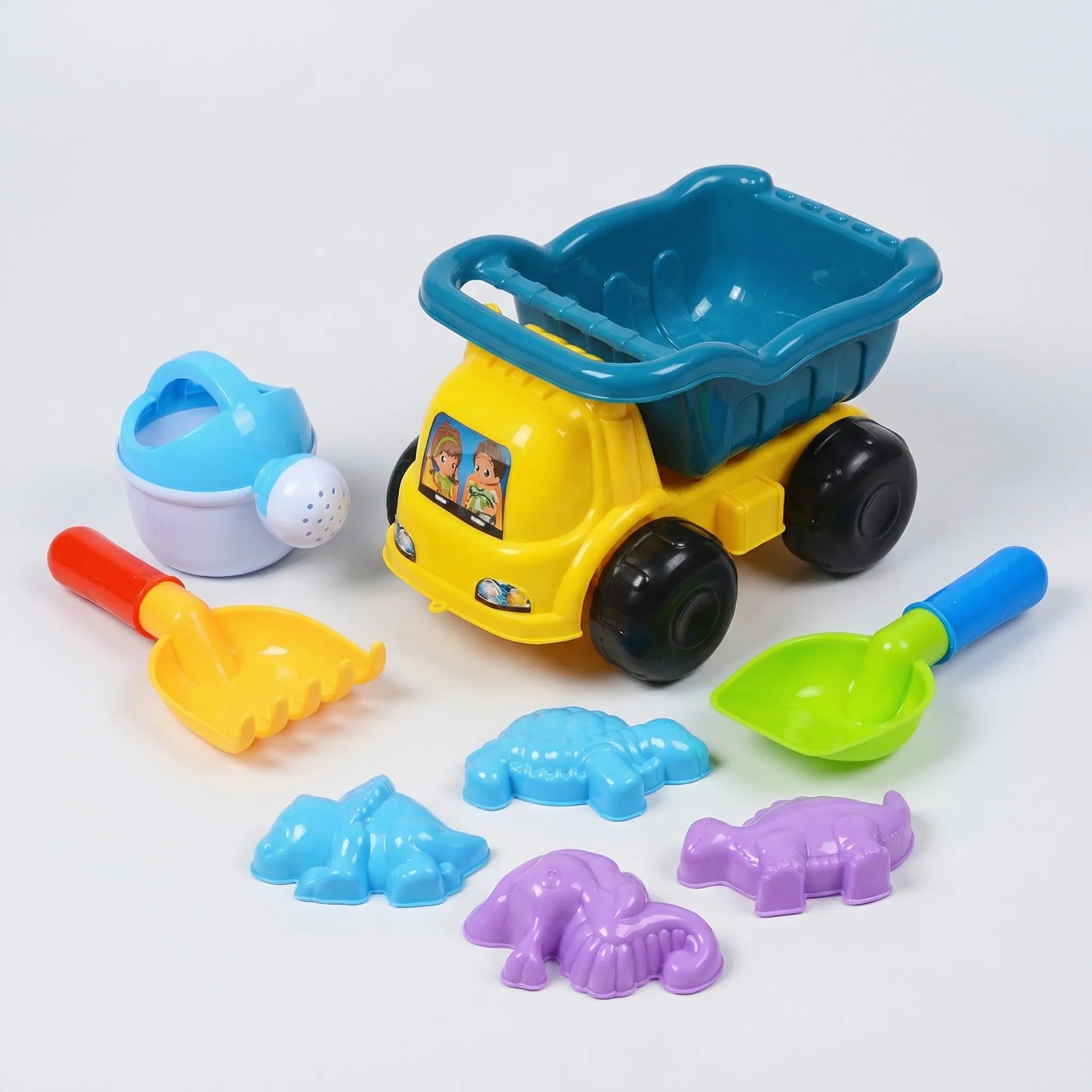Kinder Strandspielzeug Set mit Eimer, Schaufel, Sanduhr und ATV