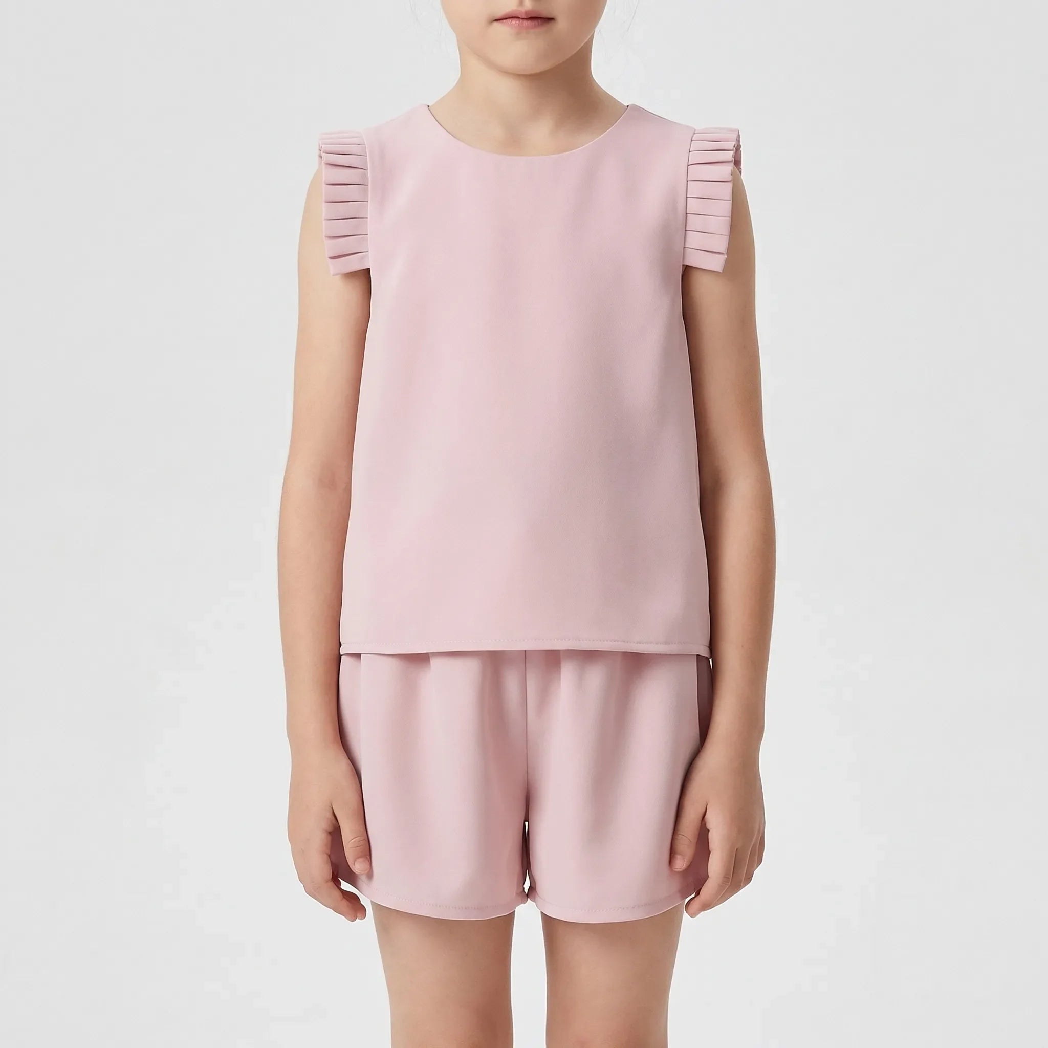 Mädchen Sommer Set mit Blumenmuster und Shorts