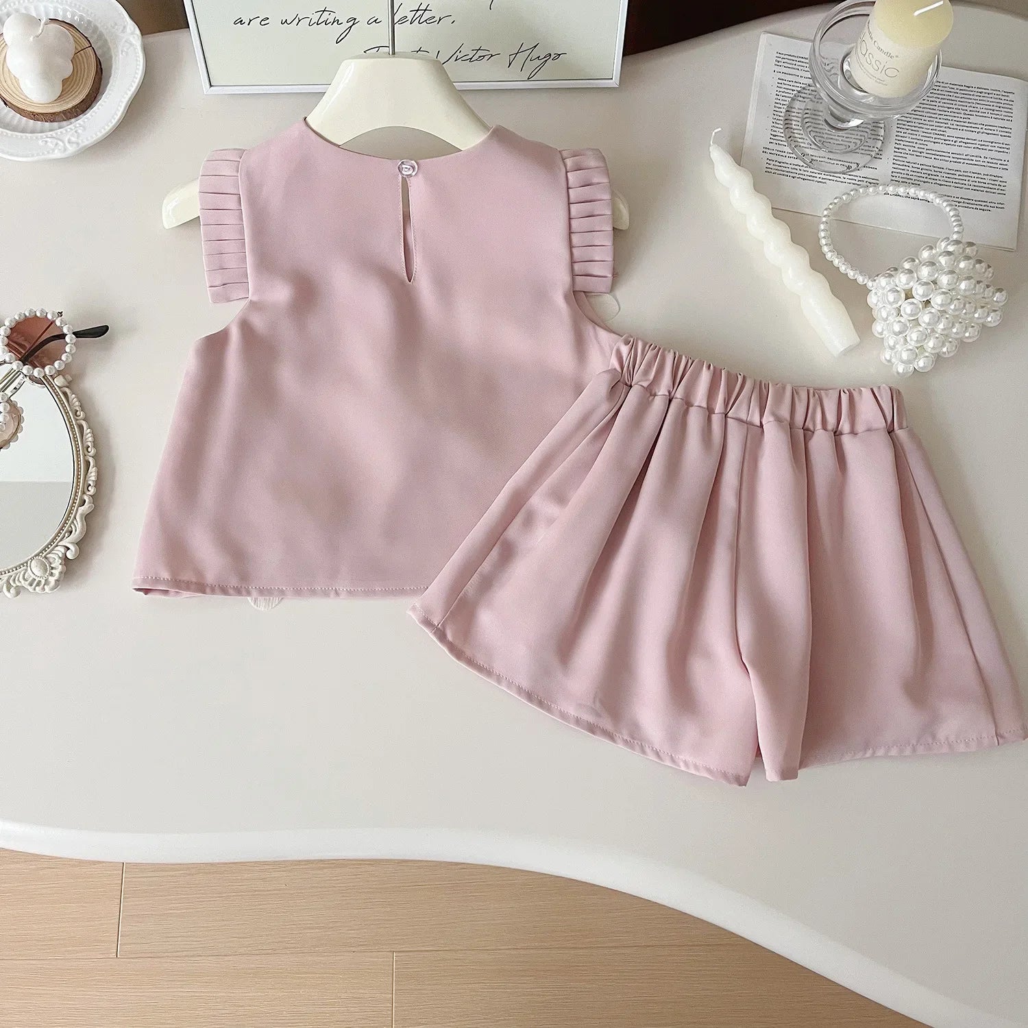 Mädchen Sommer Set mit Blumenmuster und Shorts