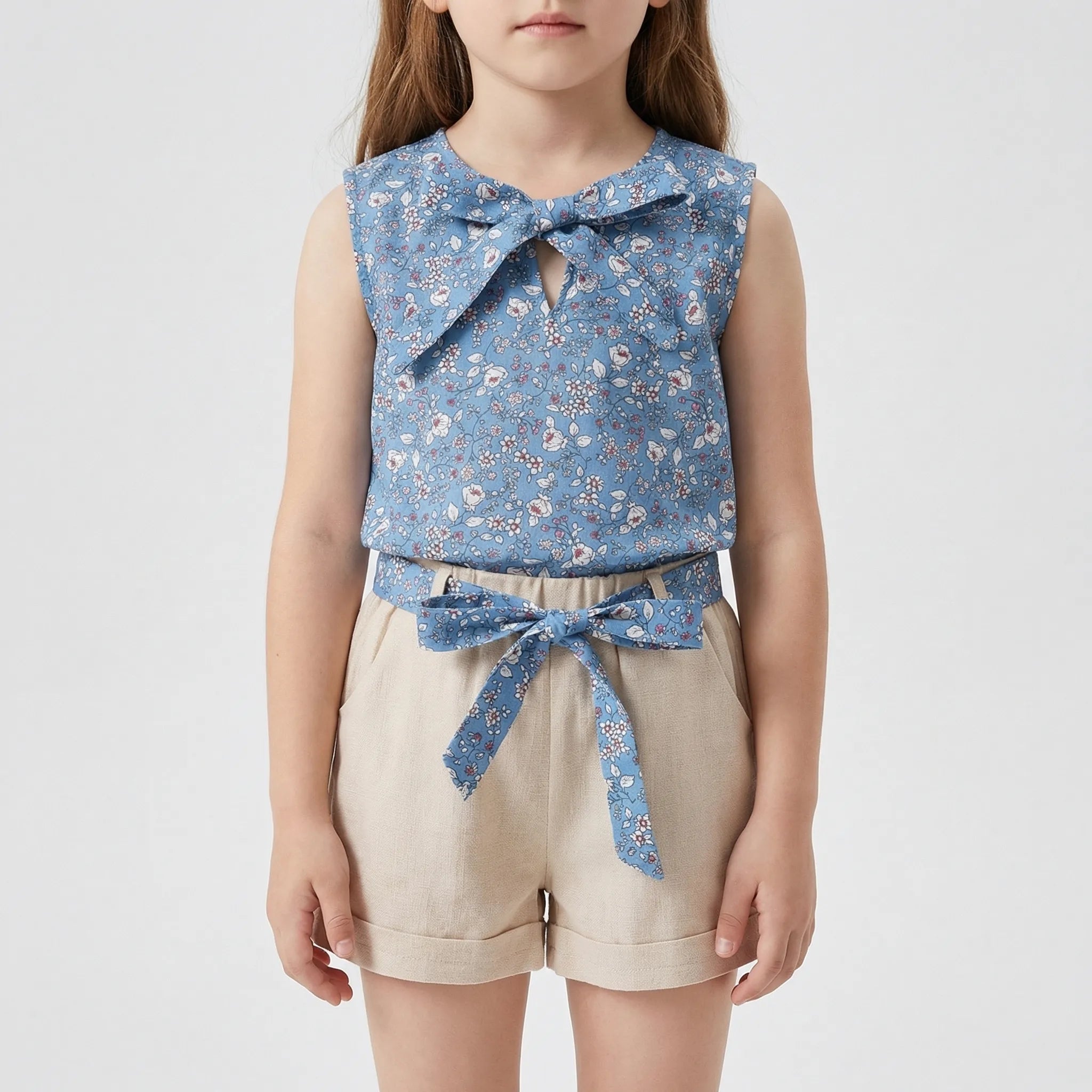 Baby Kleinkind Sommer Set Weste Shorts Mädchen 2-teilig