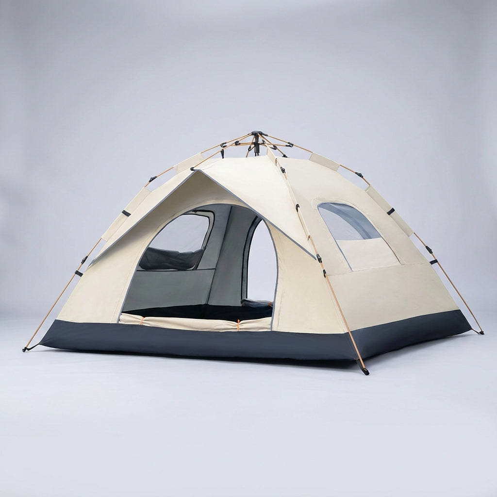 Automatisches Pop-Up-Zelt für 4 Personen mit Sonnenschutz