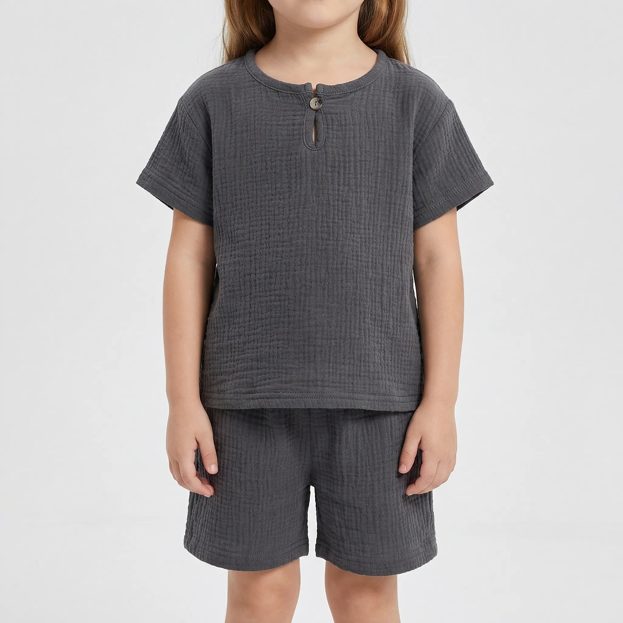Kinder Sommer Set Kurzarm Oberteil Shorts atmungsaktiv