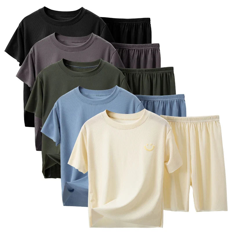 Kinder Sommer Kurzarm Shorts Set leicht atmungsaktiv