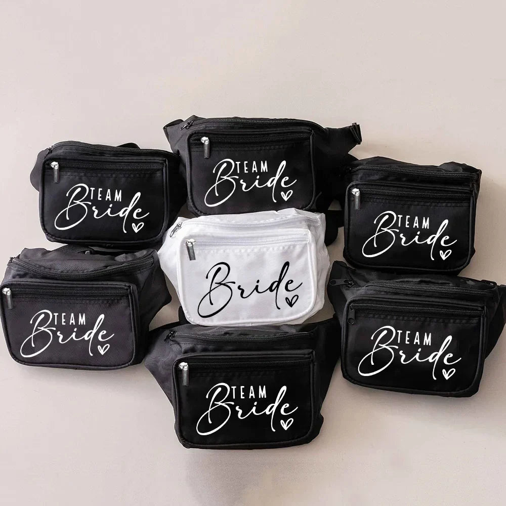 Braut-Gürteltasche mit verstellbarem Schultergurt und Script-Aufdruck