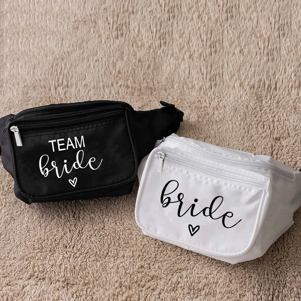 Braut-Gürteltasche mit verstellbarem Schultergurt und Script-Aufdruck