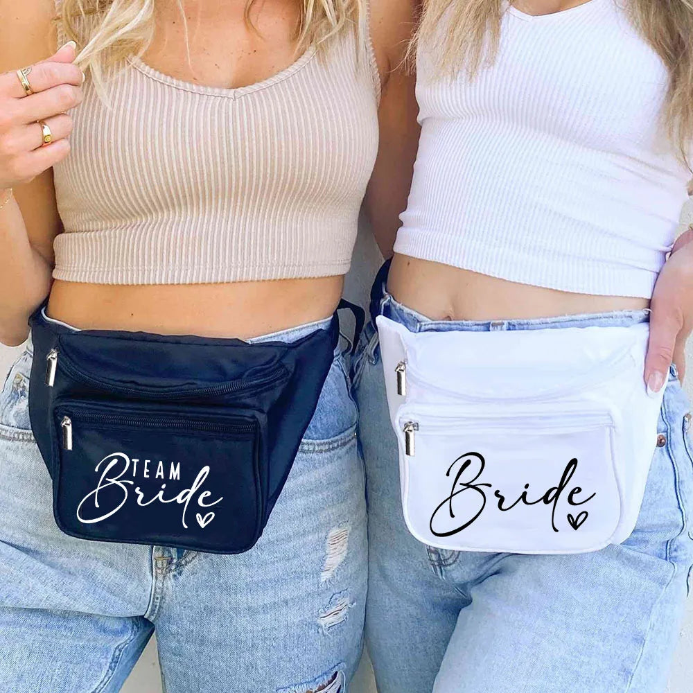 Braut-Gürteltasche mit verstellbarem Schultergurt und Script-Aufdruck