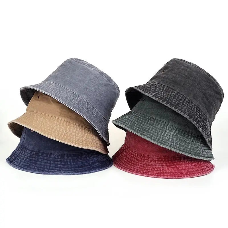Unisex Bucket-Hut breite Krempe Sonnenschutz packbar Baumwolle