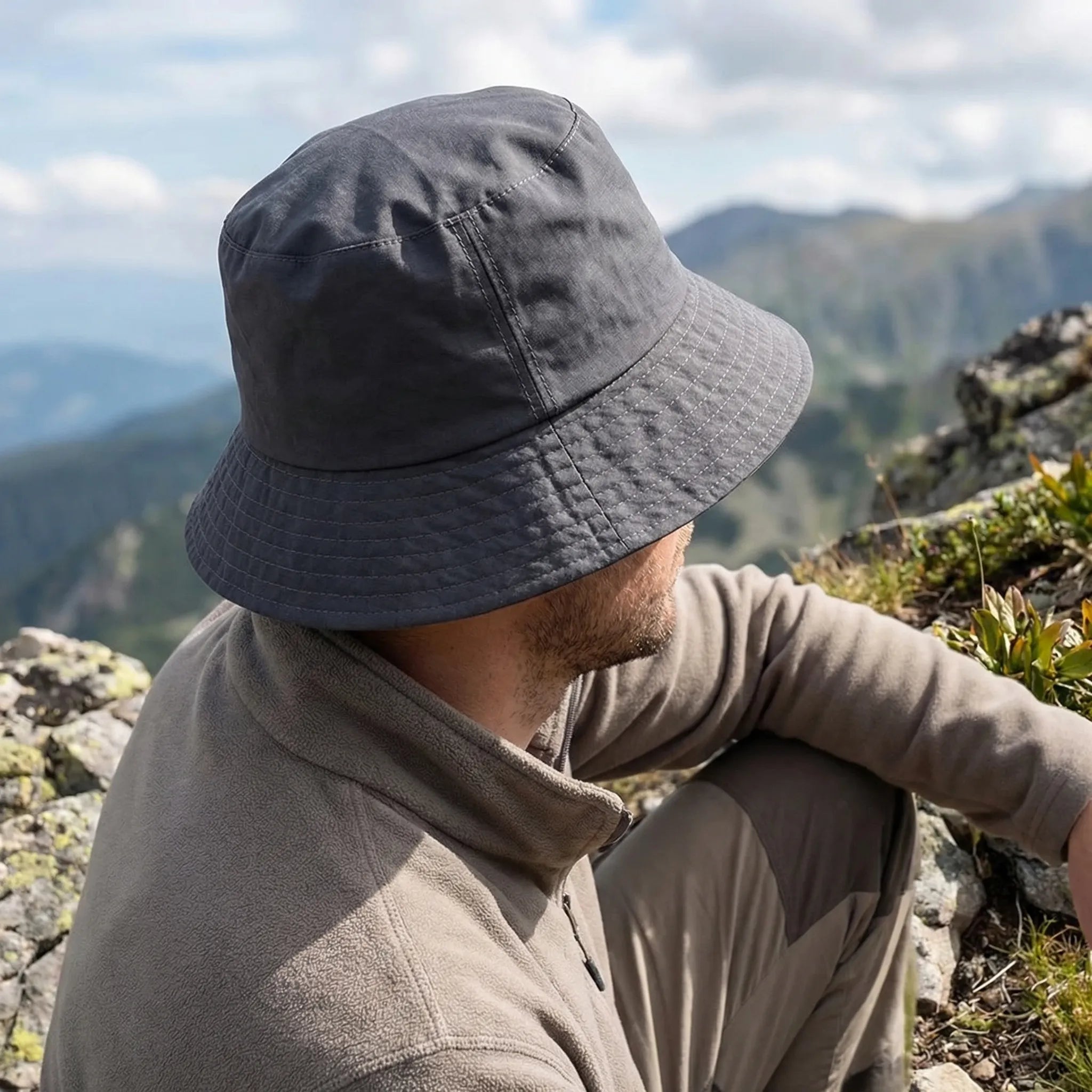 Wasserabweisender Eimerhut mit breitem Rand, XL-Größe, Unisex Outdoor