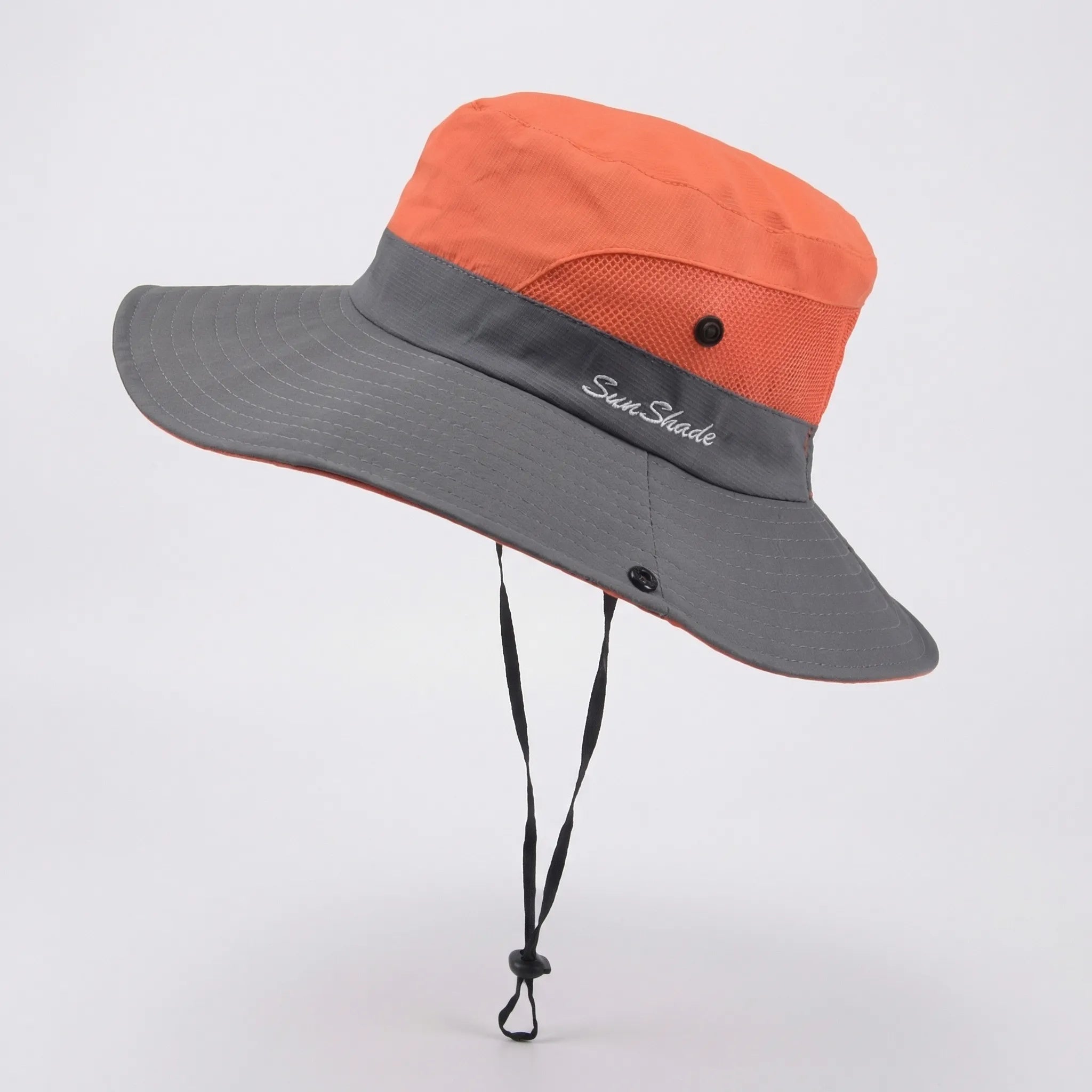 Faltbarer Sonnenhut mit breiter Krempe und Mesh für Outdoor-Aktivitäten
