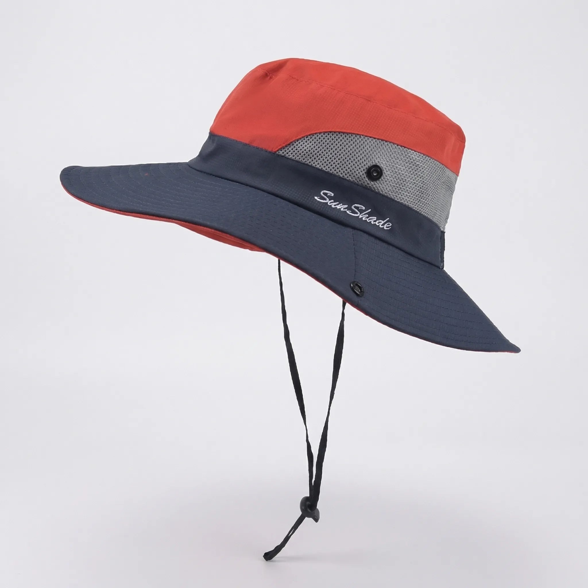 Faltbarer Sonnenhut mit breiter Krempe und Mesh für Outdoor-Aktivitäten