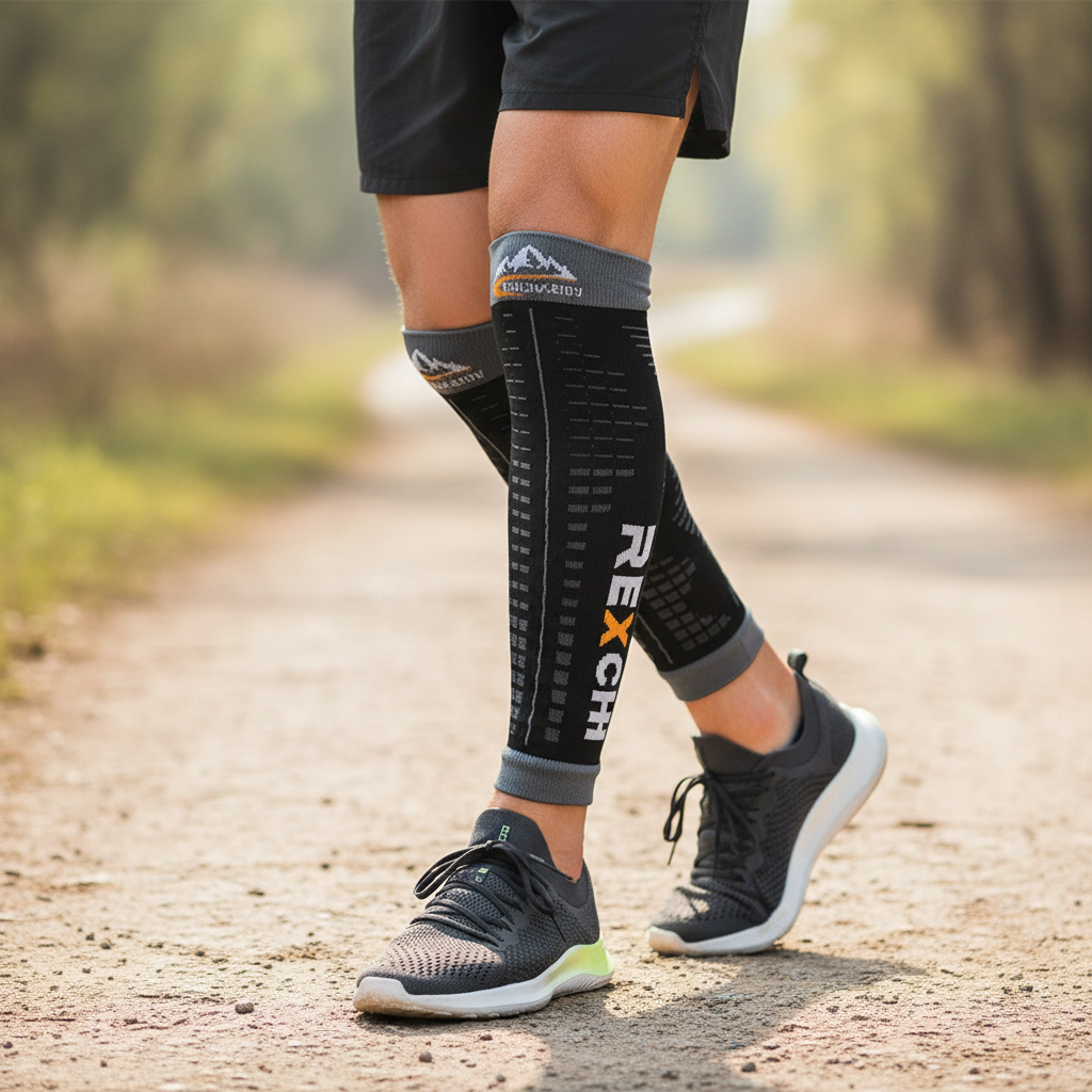 Wadenkompression Sleeve mit abgestufter Kompression atmungsaktiv