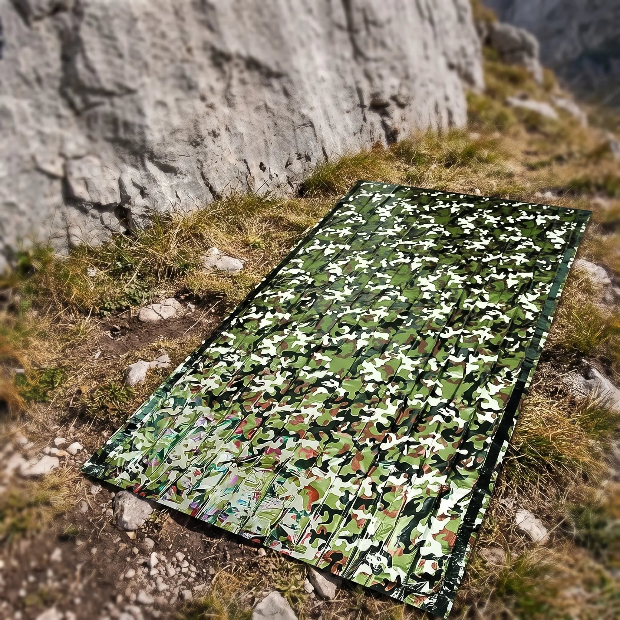 Nordspur | CamoBivvy Kompakter Rettungsschlafsack Im Tarnmuster