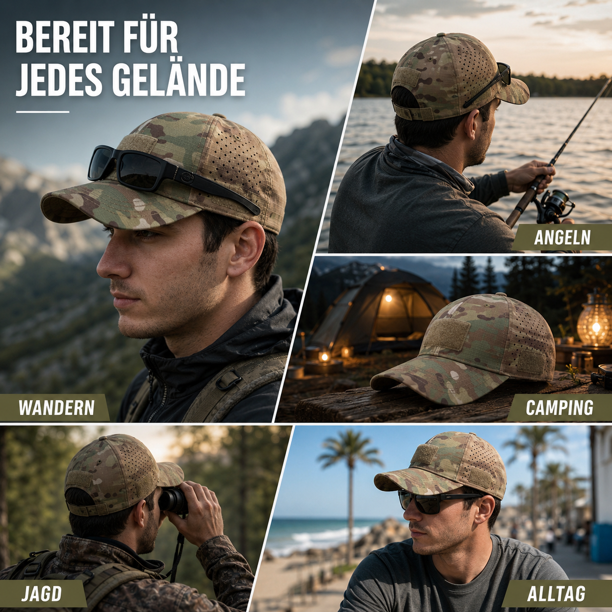 Nordspur | Camoflekt Verstellbare Baseballkappe mit Camouflage-Muster