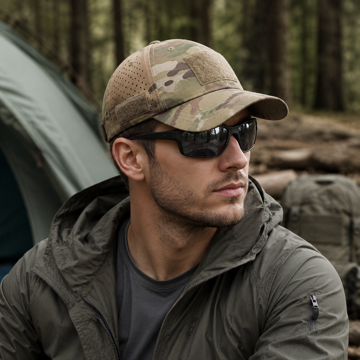 Nordspur | Camoflekt Verstellbare Baseballkappe mit Camouflage-Muster