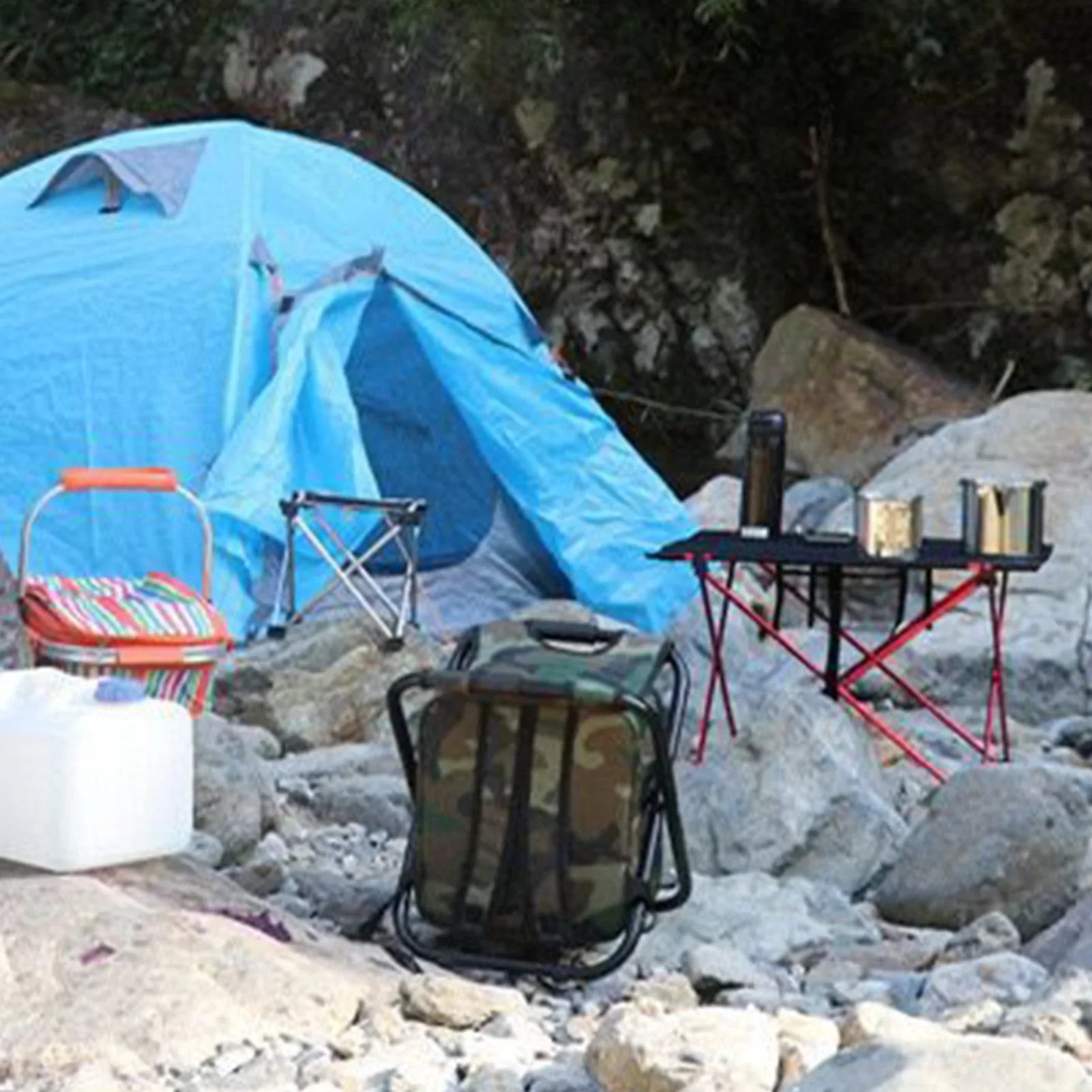 Rucksack-Kühler-Stuhl mit Klappbeinen Outdoor Camping