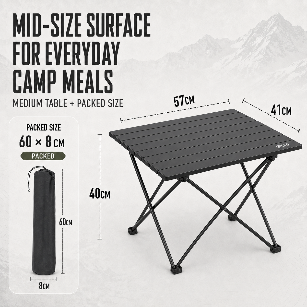 Nordspur | Campero Leichte Klappbare Outdoor-Campingtisch