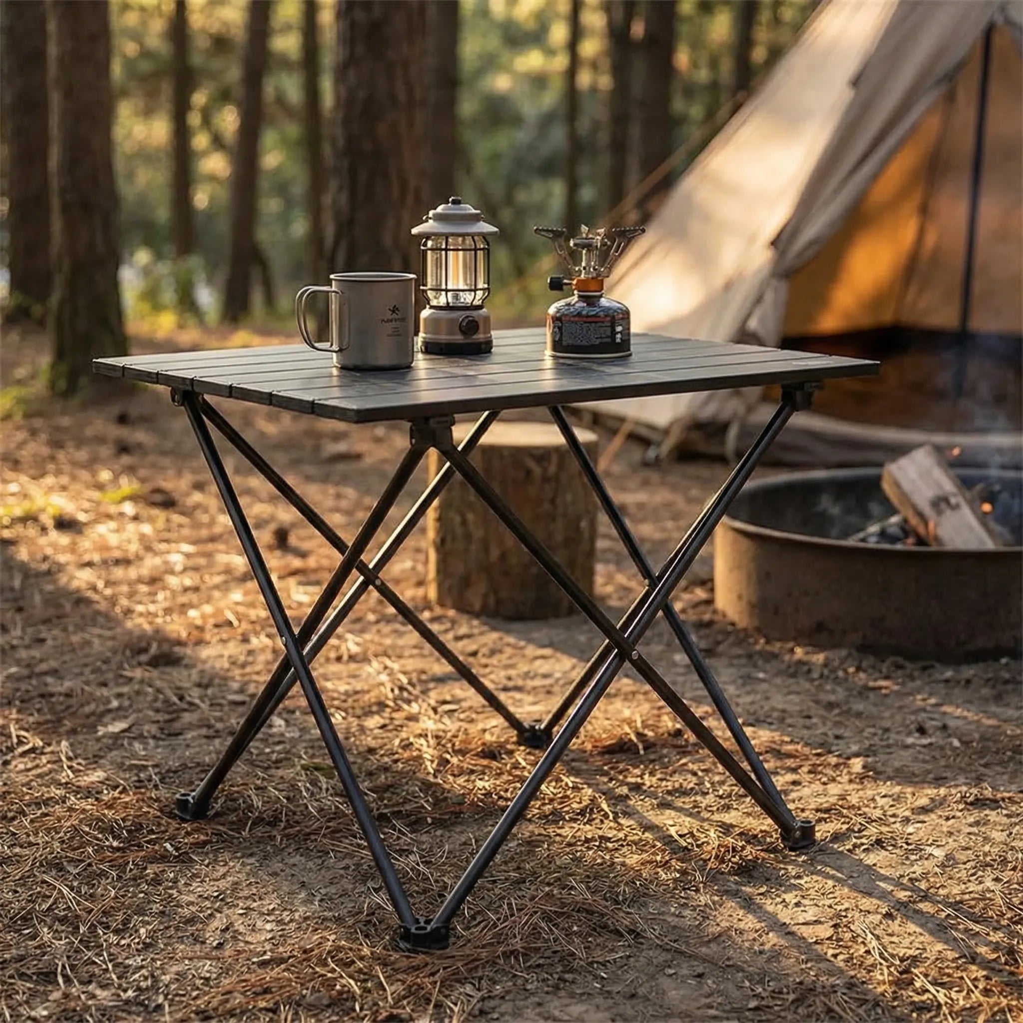 Leichter Campingtisch klappbar Aluminium mit Tragetasche