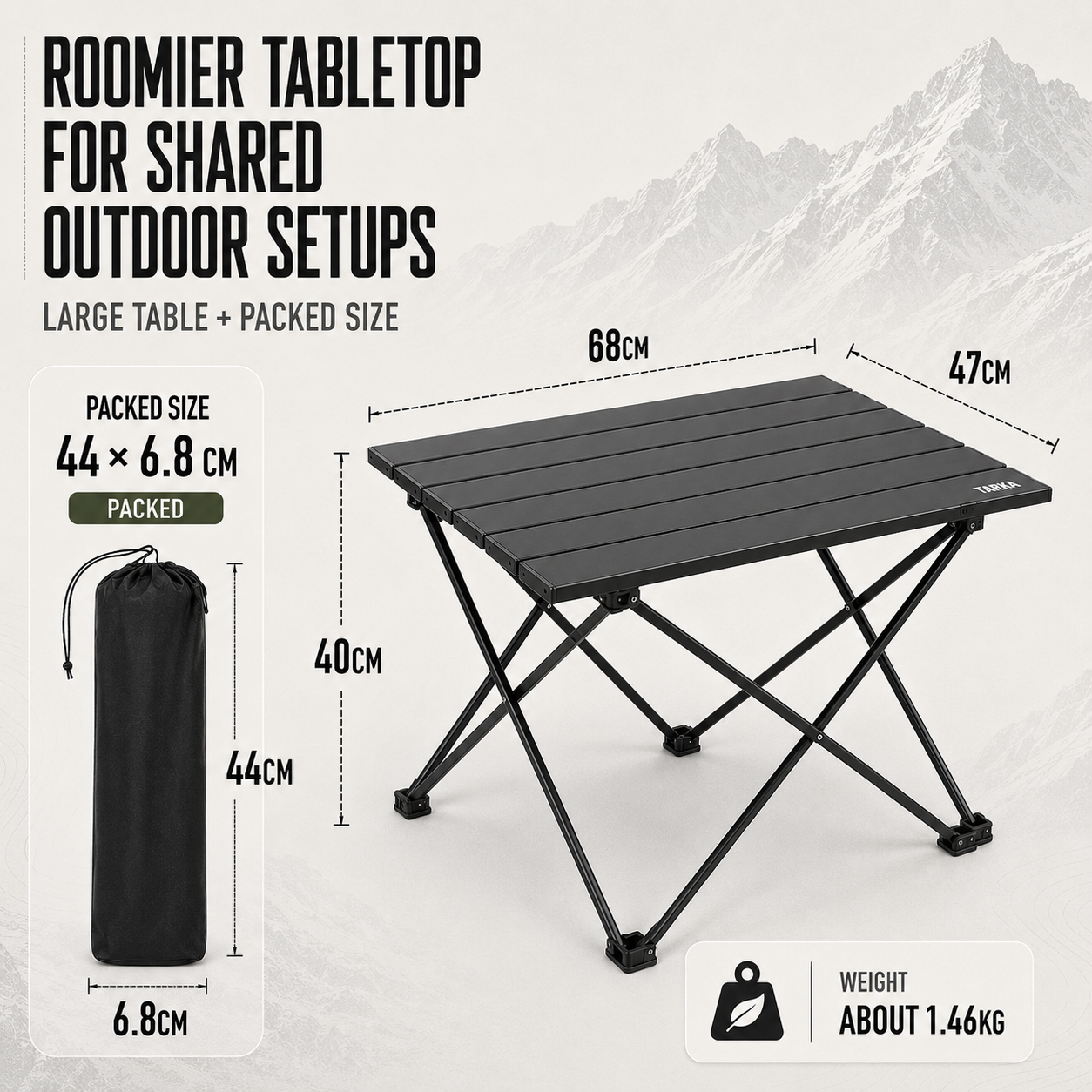Nordspur | Campero Leichte Klappbare Outdoor-Campingtisch