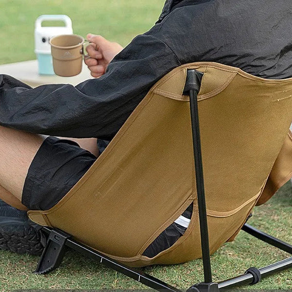 Kompakter Campingstuhl niedrig klappbar ergonomisch stabil