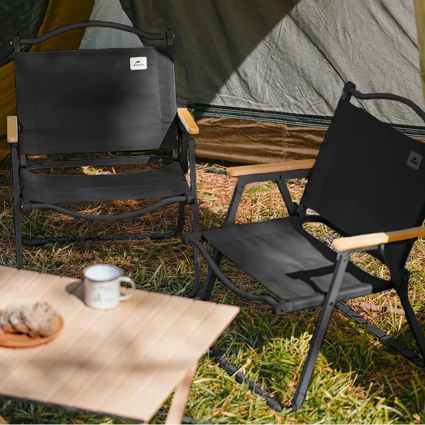 Hochlehniger Klappbarer Campingstuhl mit stabilem Rahmen
