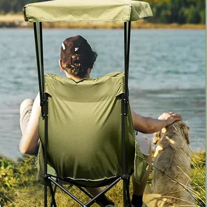 Übergroßer Klappsessel mit verstellbarem Sonnendach für Camping