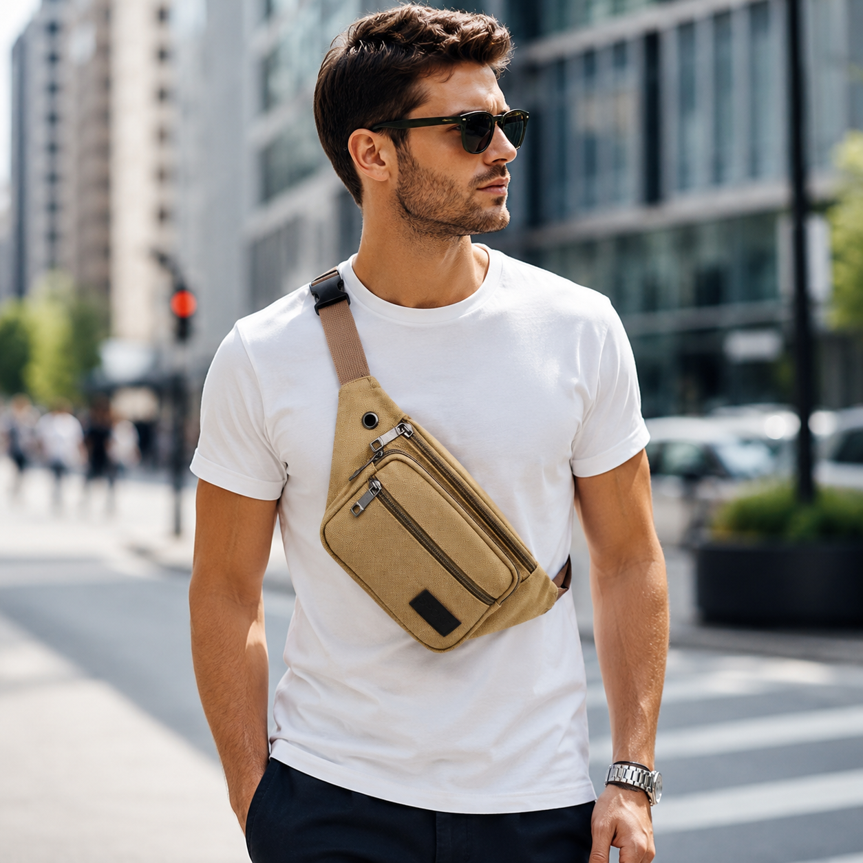 Nordspur | Canvasoro Dicke Canvas-Gürteltasche