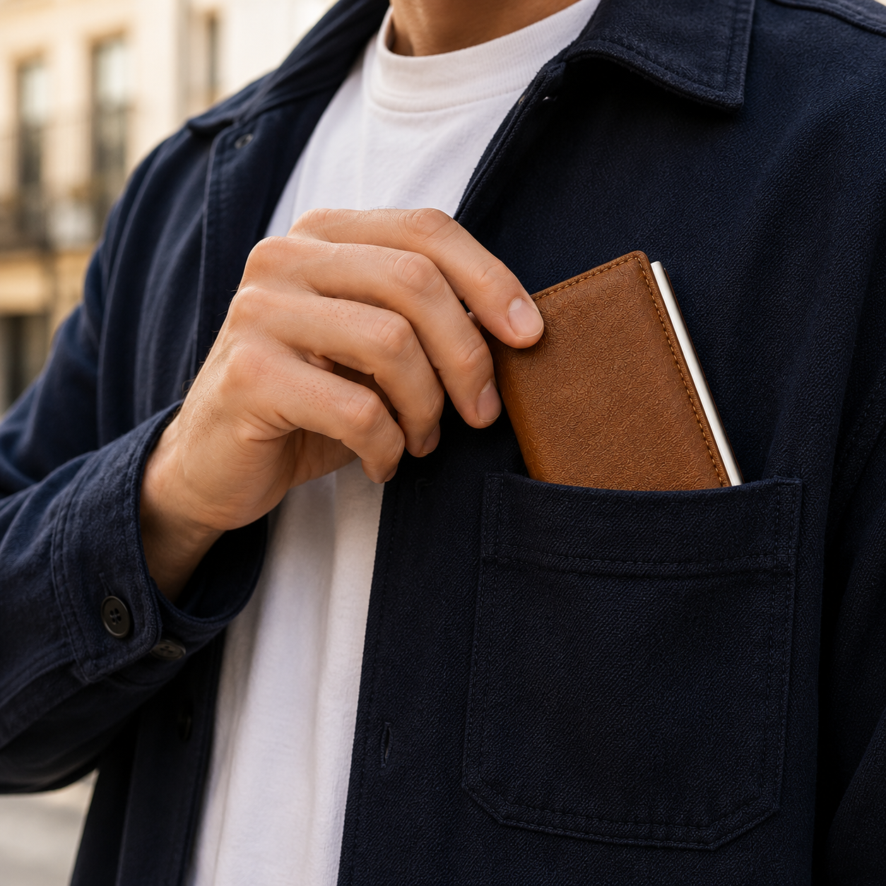 Nordspur | CardLuxe Minimalistischer Kartenhalter-Geldbörse