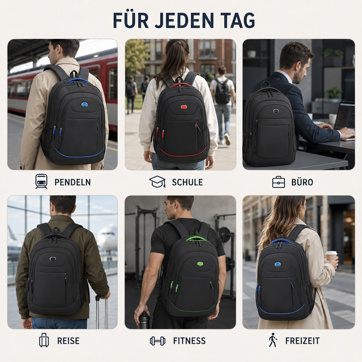 Nordspur | Carryal Großvolumiger Mehrkammer-Rucksack