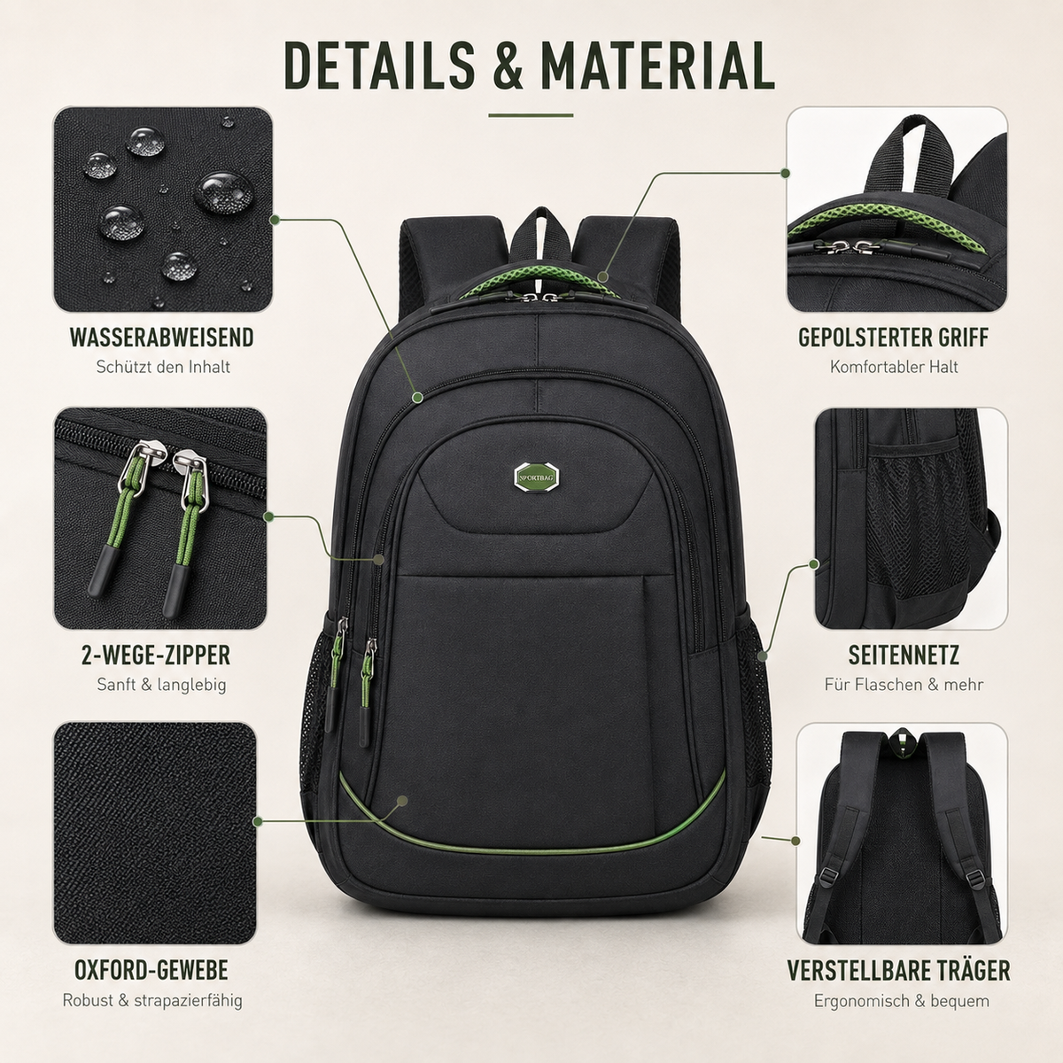 Nordspur | Carryal Großvolumiger Mehrkammer-Rucksack