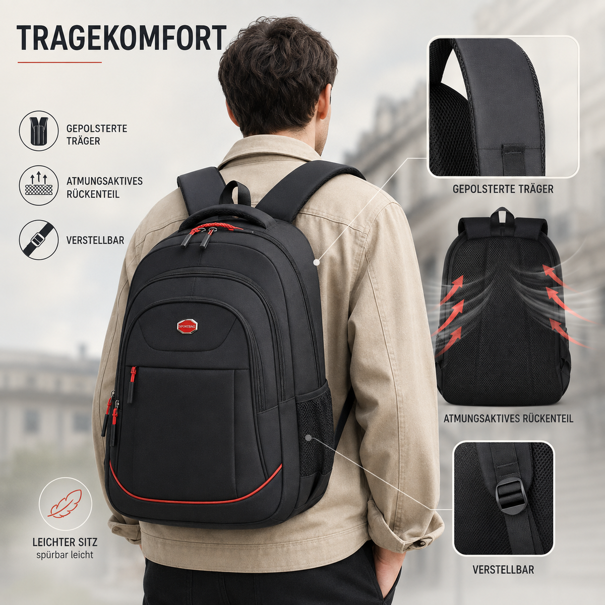 Nordspur | Carryal Großvolumiger Mehrkammer-Rucksack