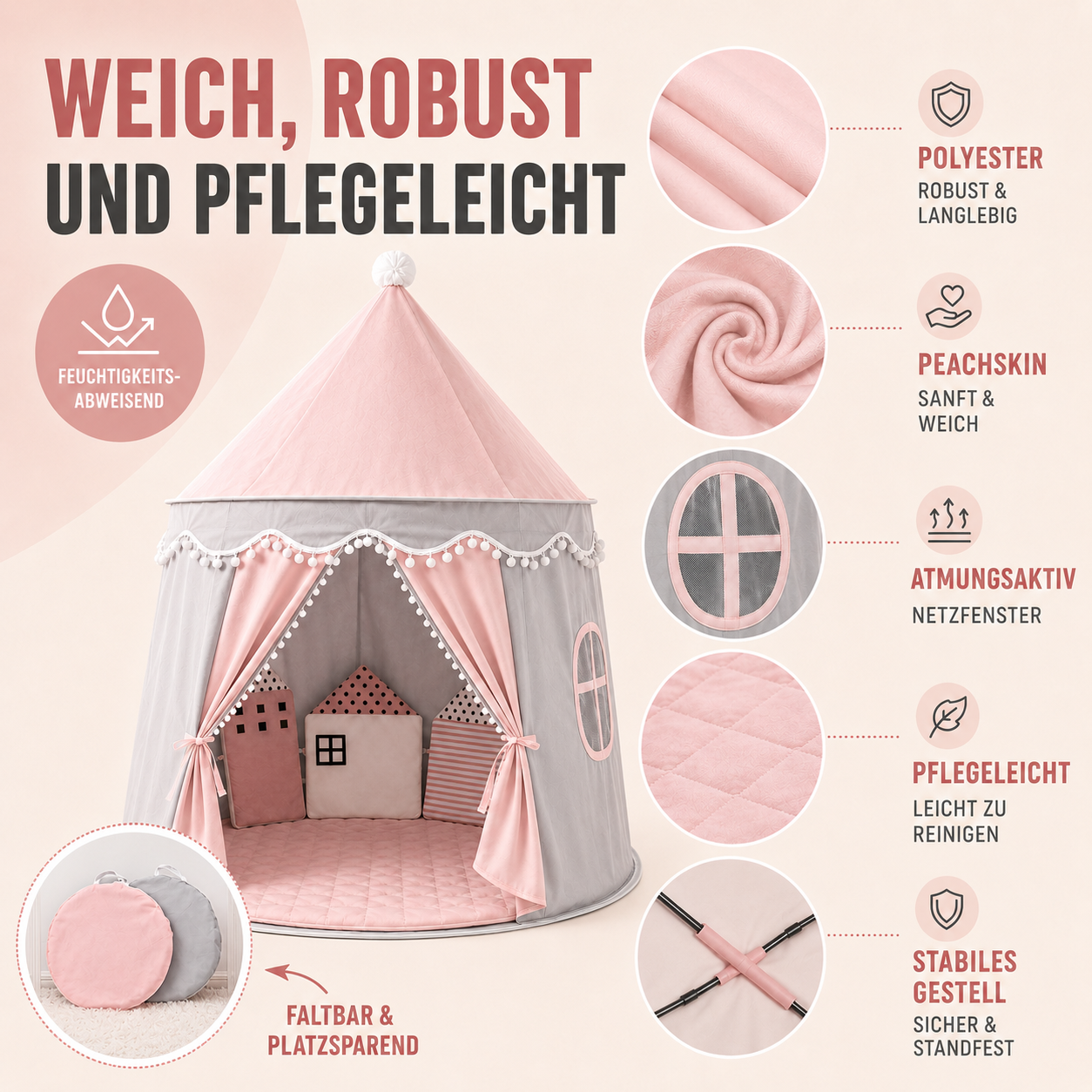 Nordspur | CastleNook Faltbares Kinder-Spielzelt