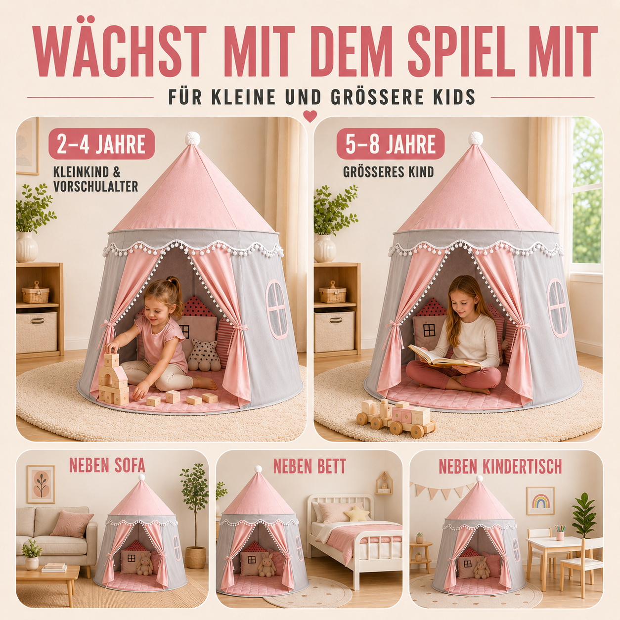 Nordspur | CastleNook Faltbares Kinder-Spielzelt