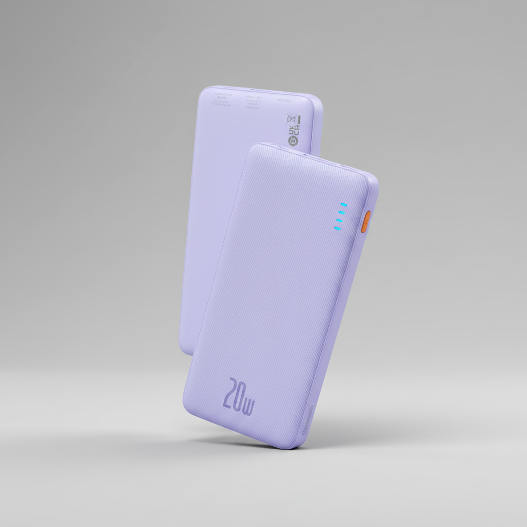 Tragbare Powerbank 20W Schnellladung integrierte Kabel dual port