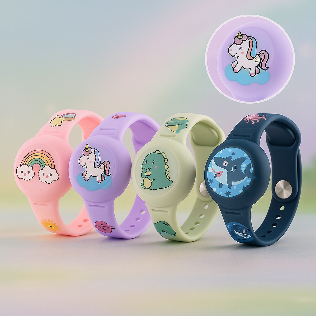 Kinder GPS-Armband Silikon für AirTag – robust und bequem