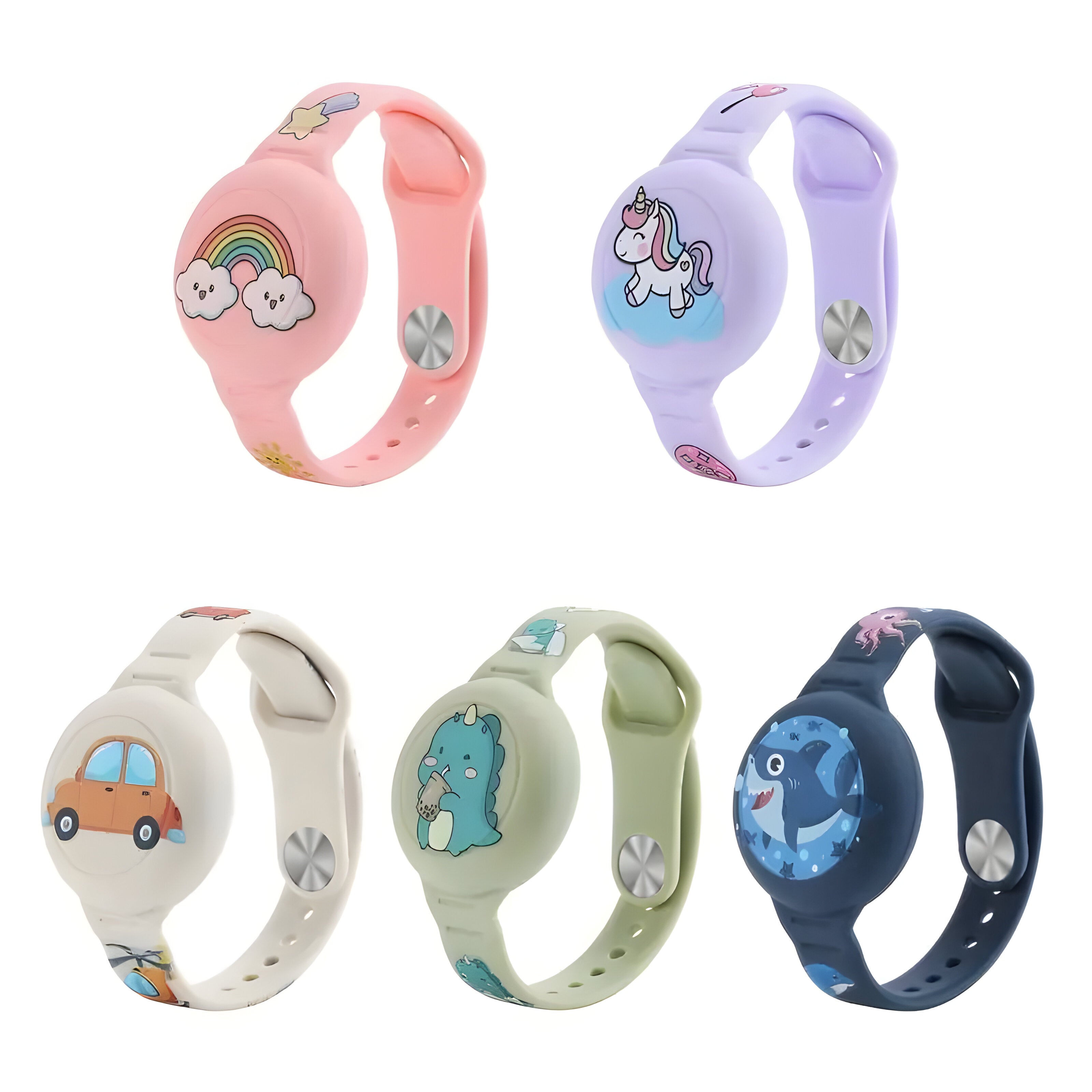 Kinder GPS-Armband Silikon für AirTag – robust und bequem