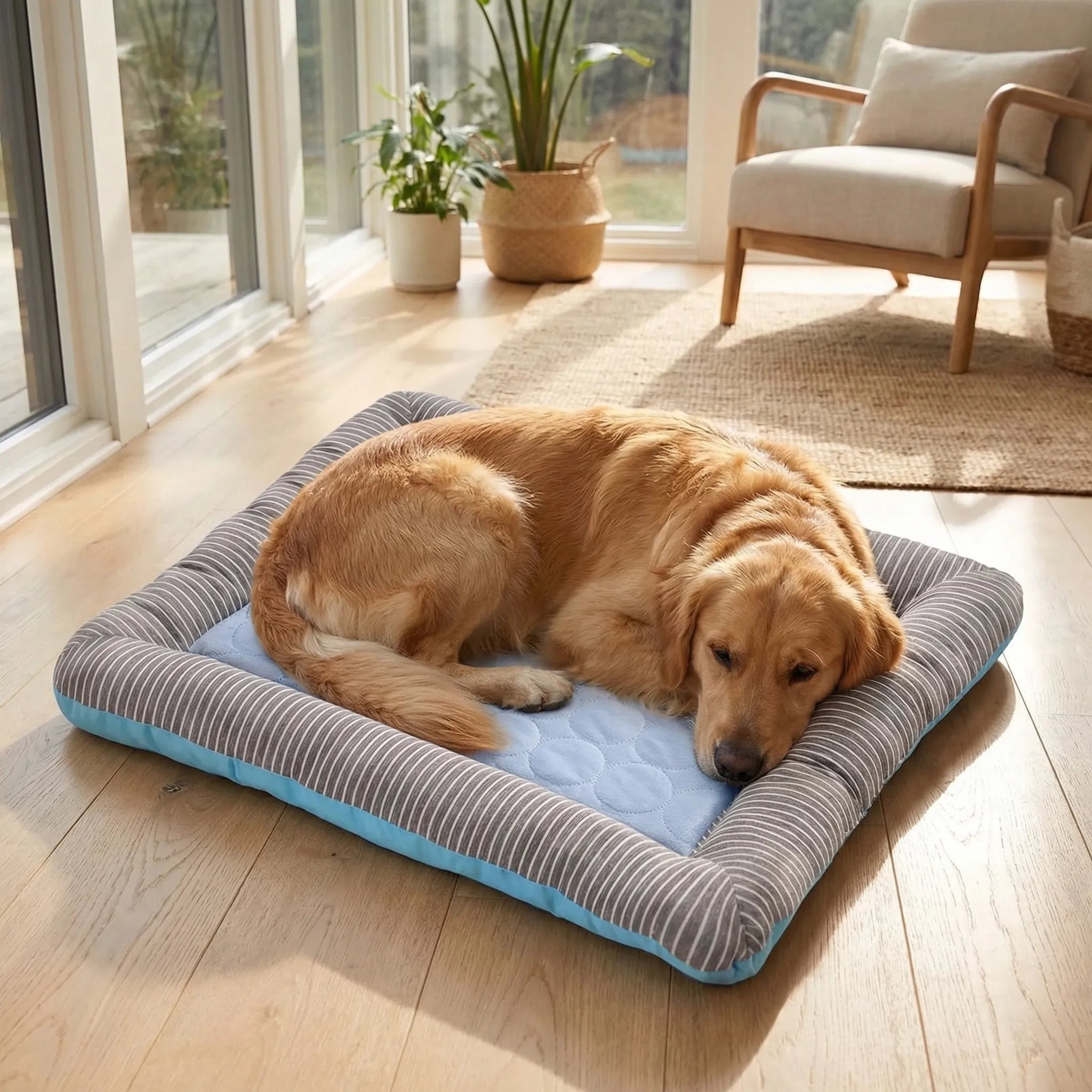 Kühlmatte für Hunde und Katzen atmungsaktiv Sommer gepolstert