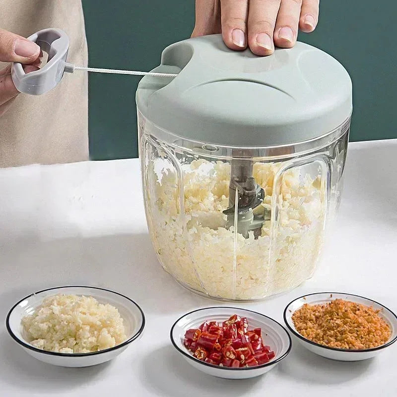 Manuelle Zerkleinerungsmaschine Knoblauch Gemüse ergonomisch kompakt