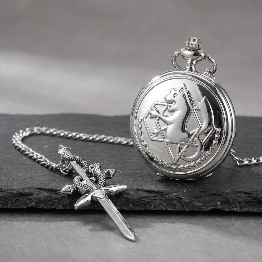 Taschenuhr Geschenkset mit Anhänger in Geschenkbox