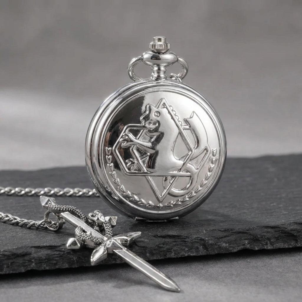 Taschenuhr Geschenkset mit Anhänger in Geschenkbox