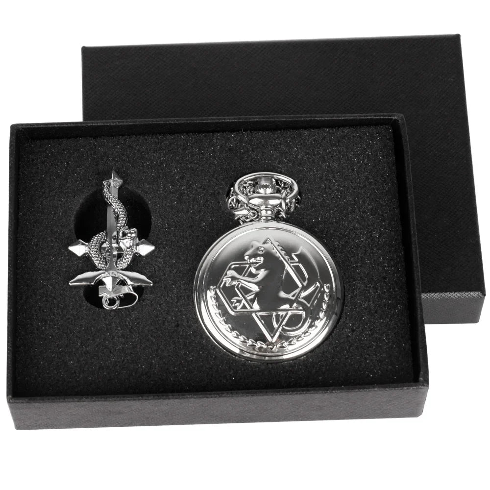 Taschenuhr Geschenkset mit Anhänger in Geschenkbox
