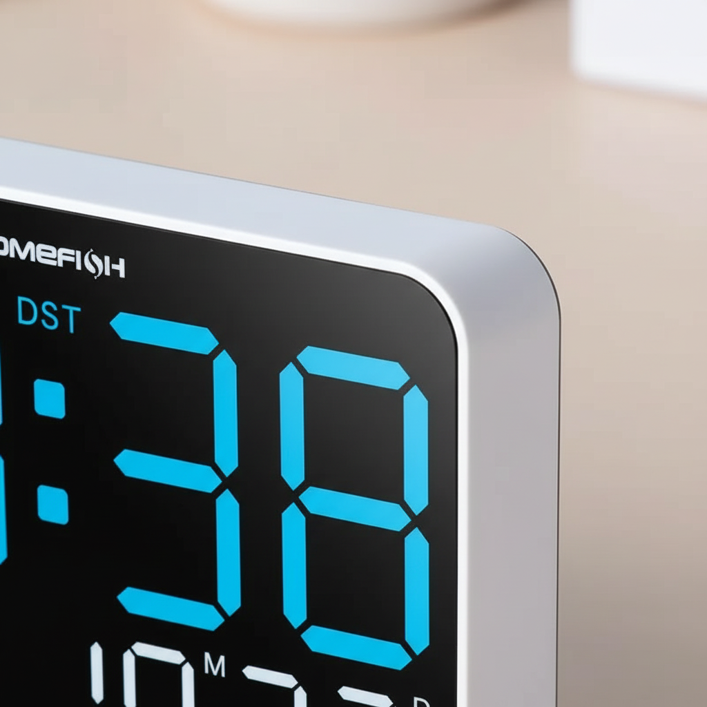 Digitale Wanduhr mit großem LED-Display Zeit Temperatur Datum