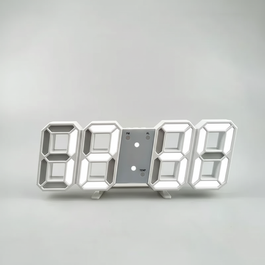 Moderne LED-Digitalwandhuhr mit großem Display Zeit Datum Temperatur