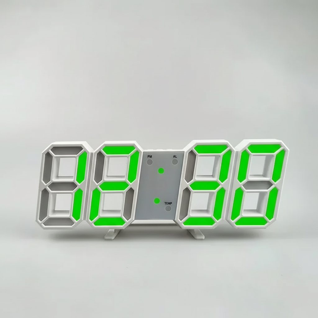 Moderne LED-Digitalwandhuhr mit großem Display Zeit Datum Temperatur