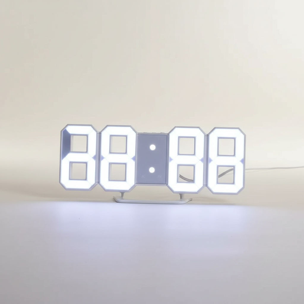 Moderne LED-Digitalwandhuhr mit großem Display Zeit Datum Temperatur
