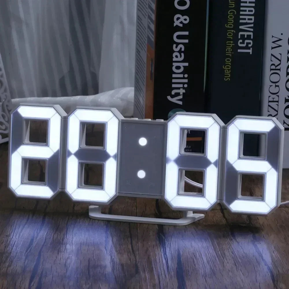 Moderne LED-Digitalwandhuhr mit großem Display Zeit Datum Temperatur
