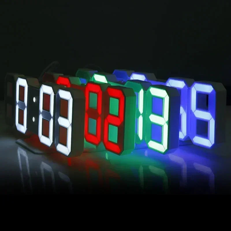 Moderne LED-Digitalwandhuhr mit großem Display Zeit Datum Temperatur