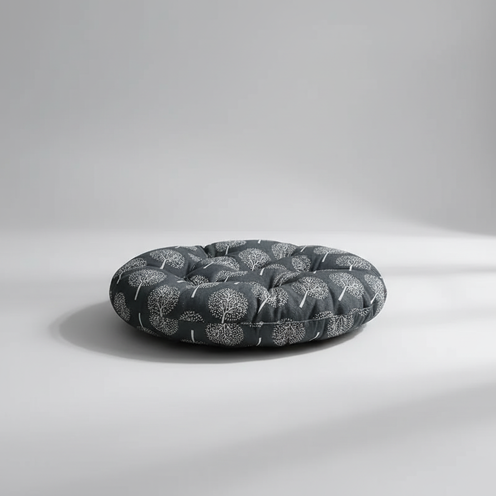 Rundes gestepptes Sitzkissen mit Polyesterfüllung für Meditation und Entspannung