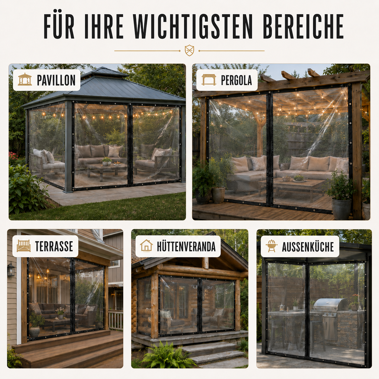 Nordspur | Clearverra Transparente Reißverschluss-Überdachungswand