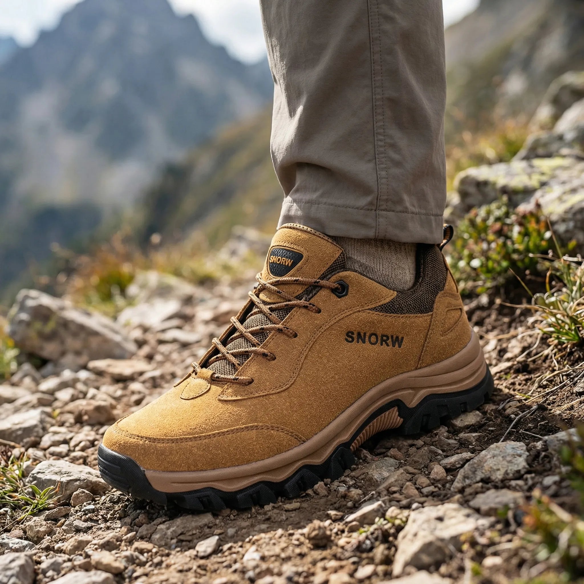 Herren-Wanderstiefel rutschfest mit Knöchelstütze und griffiger Sohle