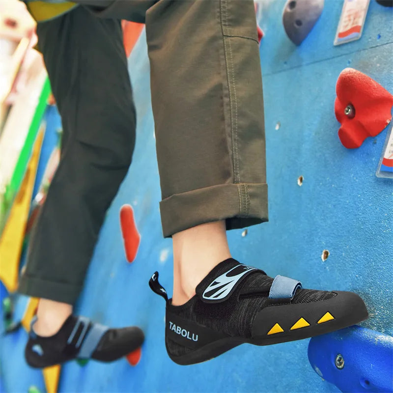 Anfänger-Kletterschuh mit Klettband griffige Gummisohle